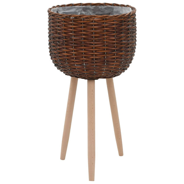 vidaXL Plant Pots 3 pcs Willow with PE Lining