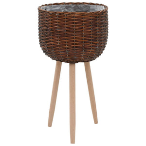 vidaXL Plant Pots 3 pcs Willow with PE Lining