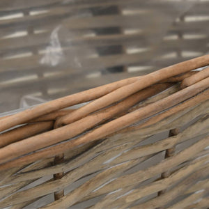 vidaXL Balcony Planters 2 pcs. Willow with PE Lining 40 cm