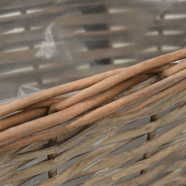vidaXL Balcony Planters 2 pcs. Willow with PE Lining 40 cm