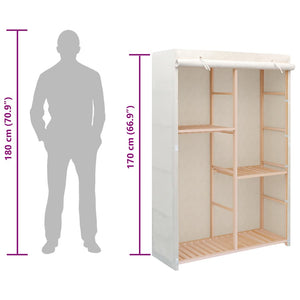 vidaXL Wardrobe with 3 Tiers 110 x 40 x 170 cm