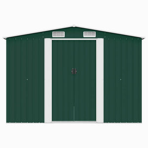 vidaXL Garden Shed 257x298x178 cm Metal Green