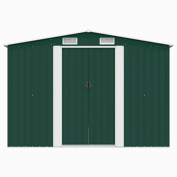 vidaXL Garden Shed 257x298x178 cm Metal Green