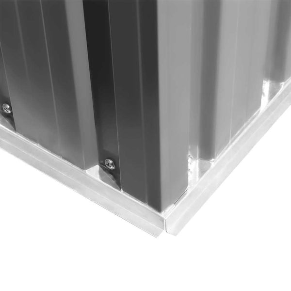 vidaXL Garden Shed 257x298x178 cm Metal Grey