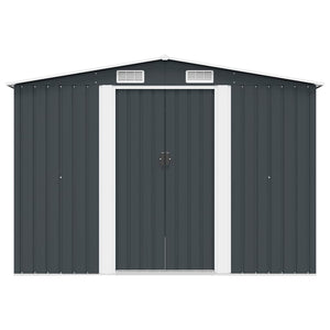 vidaXL Garden Shed 257x298x178 cm Metal Anthracite