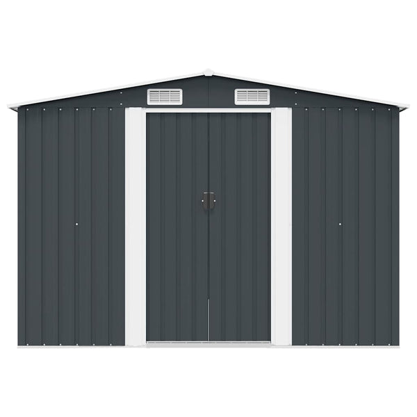 vidaXL Garden Shed 257x298x178 cm Metal Anthracite