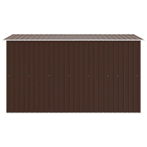 vidaXL Garden Shed 257x298x178 cm Metal Brown