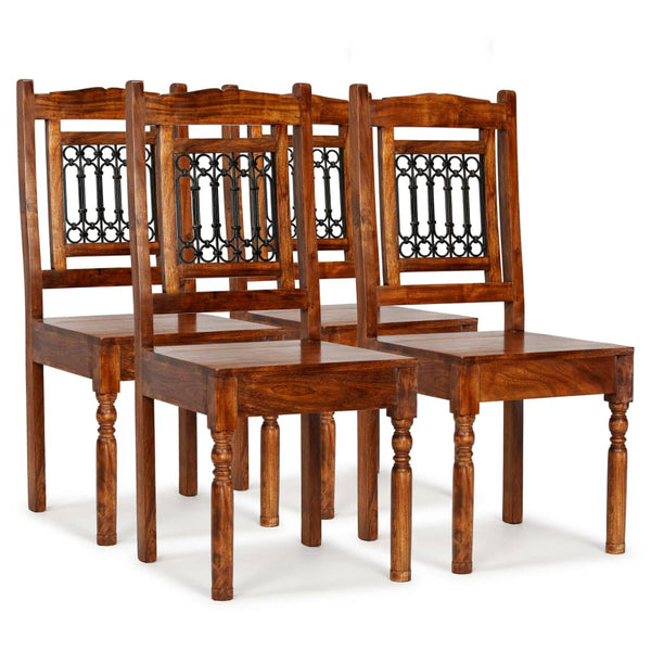vidaXL Dining Chairs 4 pcs. Solid Wood Classic