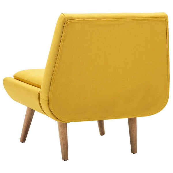 vidaXL Upholstered Chair Yellow Fabric