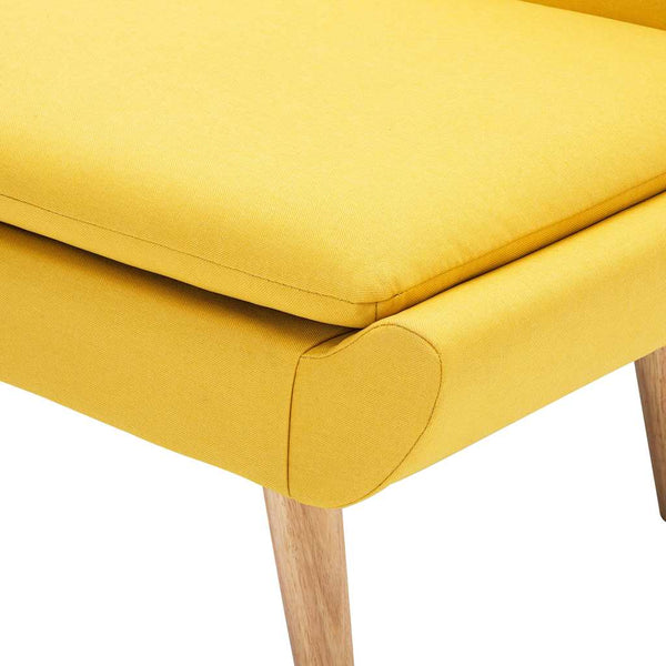 vidaXL Upholstered Chair Yellow Fabric