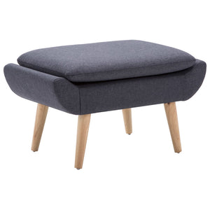 vidaXL Stool Fabric Upholstery 73 x 43 x 42 cm Dark Grey
