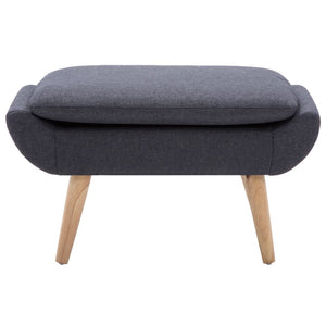 vidaXL Stool Fabric Upholstery 73 x 43 x 42 cm Dark Grey