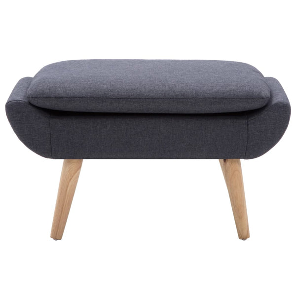 vidaXL Stool Fabric Upholstery 73 x 43 x 42 cm Dark Grey