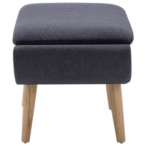 vidaXL Stool Fabric Upholstery 73 x 43 x 42 cm Dark Grey