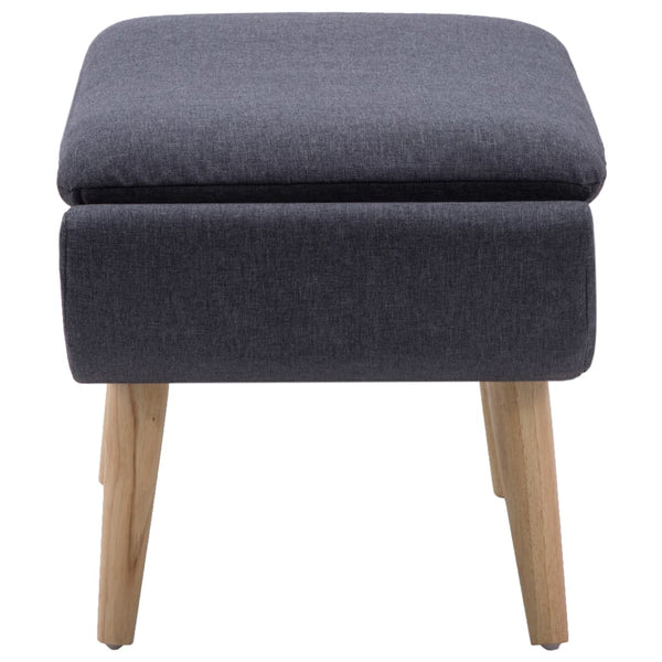 vidaXL Stool Fabric Upholstery 73 x 43 x 42 cm Dark Grey