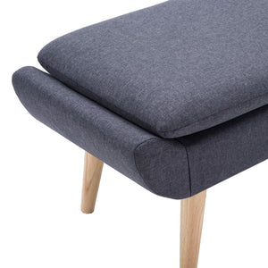 vidaXL Stool Fabric Upholstery 73 x 43 x 42 cm Dark Grey