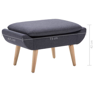 vidaXL Stool Fabric Upholstery 73 x 43 x 42 cm Dark Grey