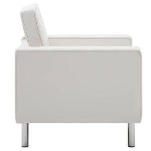 vidaXL Armchair White 75x70x75 cm Faux Leather