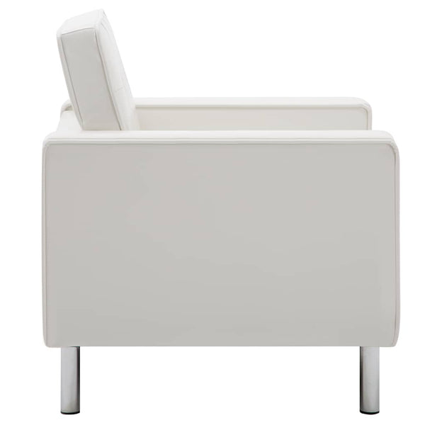 vidaXL Armchair White 75x70x75 cm Faux Leather