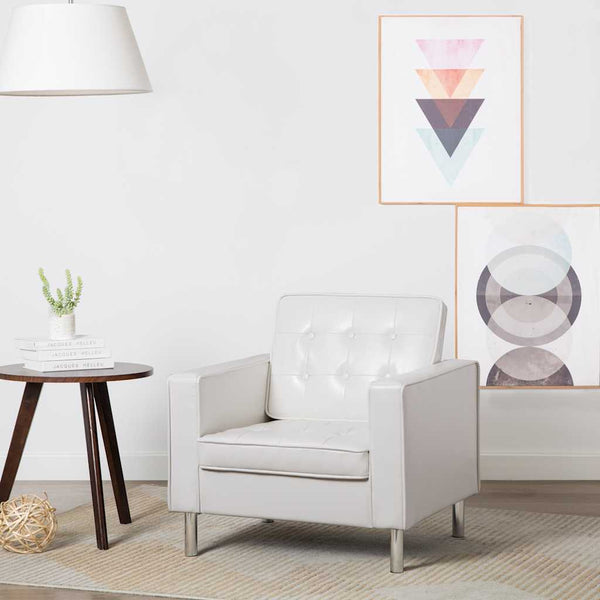 vidaXL Armchair White 75x70x75 cm Faux Leather