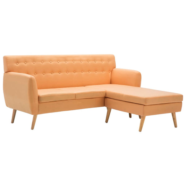 vidaXL L-Shaped Fabric Sofa 171.5x138x81.5 cm Orange