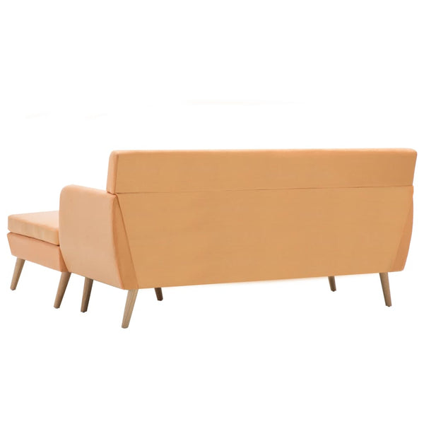 vidaXL L-Shaped Fabric Sofa 171.5x138x81.5 cm Orange