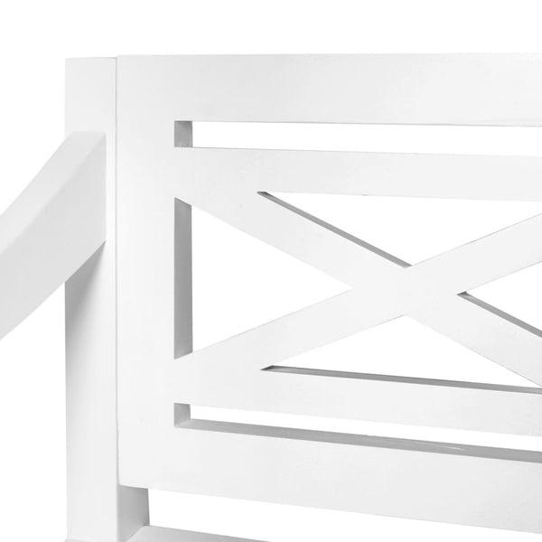 vidaXL Batavia Chairs 2 pcs White Solid Mahogany Wood