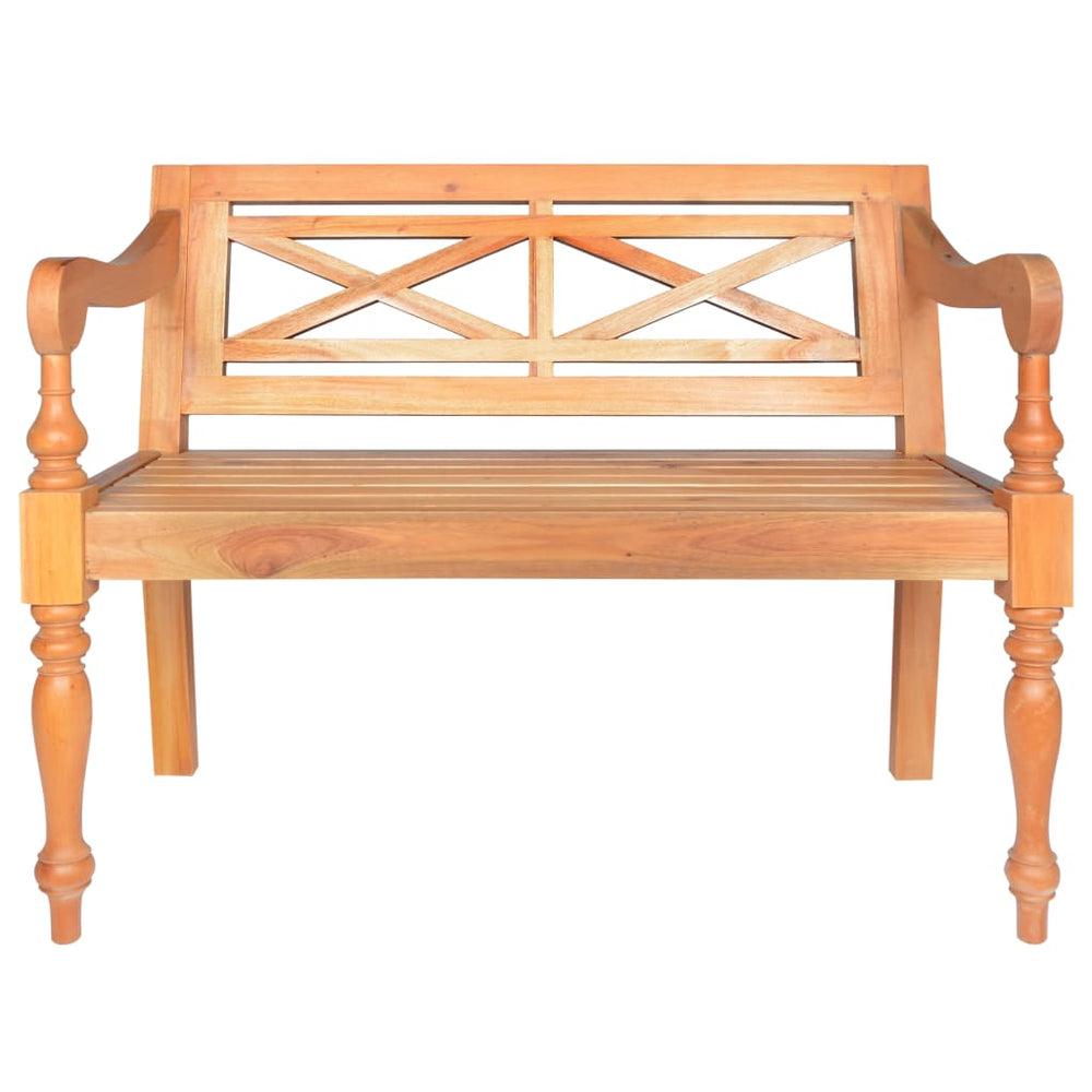 vidaXL Batavia Bench 98 cm Solid Mahogany Light Brown