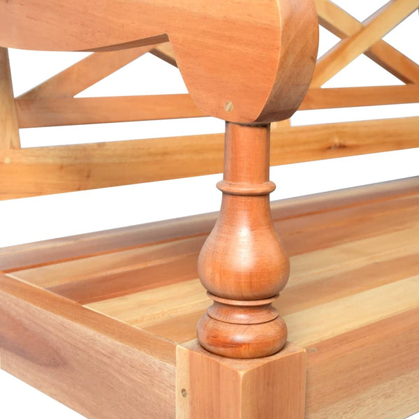 vidaXL Batavia Bench 98 cm Solid Mahogany Light Brown