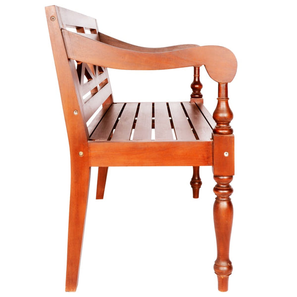 vidaXL Batavia Bench 98 cm Solid Mahogany Dark Brown