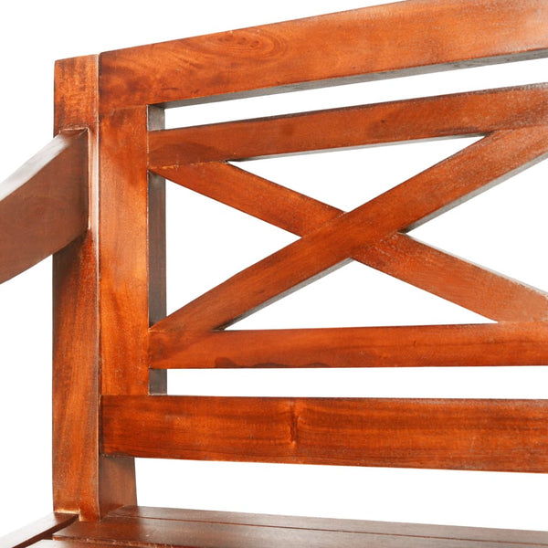 vidaXL Batavia Bench 98 cm Solid Mahogany Dark Brown
