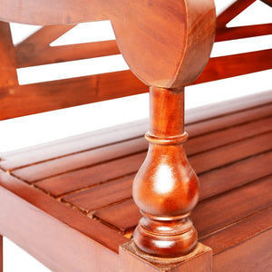vidaXL Batavia Bench 98 cm Solid Mahogany Dark Brown