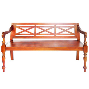 vidaXL Batavia Bench 136 cm Solid Mahogany Dark Brown