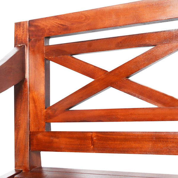 vidaXL Batavia Bench 136 cm Solid Mahogany Dark Brown
