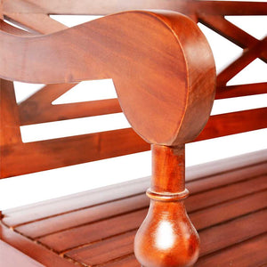 vidaXL Batavia Bench 136 cm Solid Mahogany Dark Brown