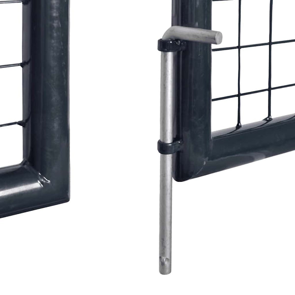 vidaXL Mesh Garden Gate Galvanized Steel 300 x 75 cm Grey