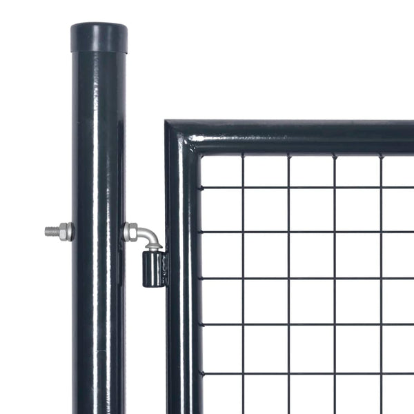 vidaXL Mesh Garden Gate Galvanised Steel 300 x 150 cm Grey