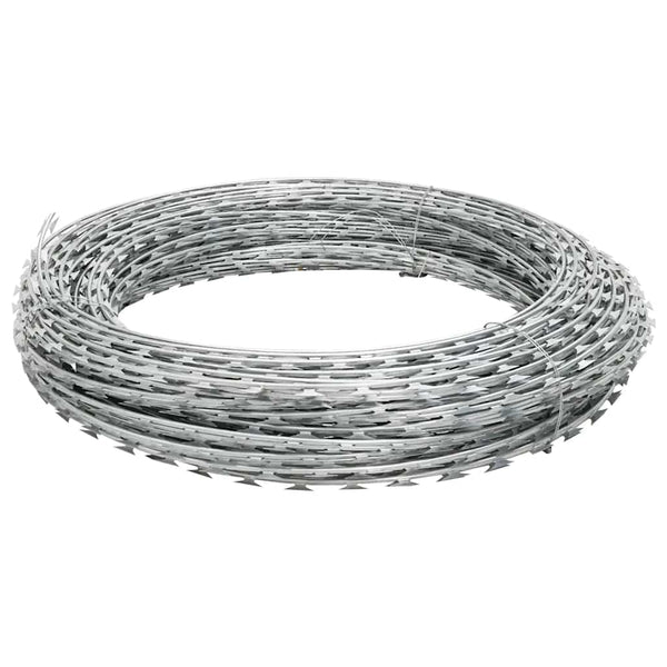 vidaXL NATO Barbed Wire Galvanized Steel 300 m