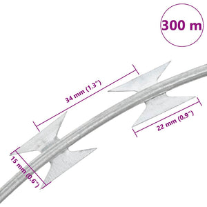 vidaXL NATO Barbed Wire Galvanized Steel 300 m