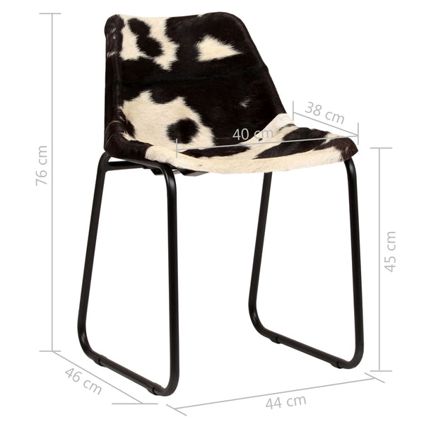 vidaXL Dining Chairs 4 pcs. Genuine Goat Leather