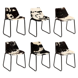 vidaXL Dining Chairs 6 pcs. Genuine Goat Leather