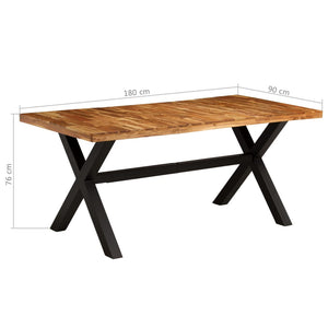 vidaXL 7-Piece Dining Set Solid Acacia and Mango Wood