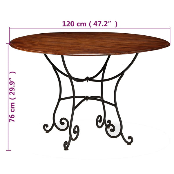 vidaXL 5-Piece Dining Set Solid Acacia Wood