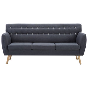 vidaXL 3-Seater Sofa Fabric 172x70x82 cm Dark Grey