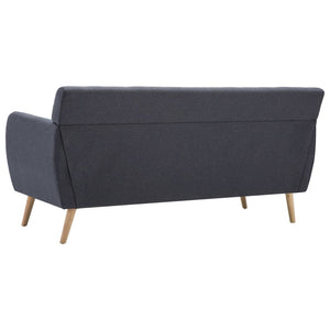 vidaXL 3-Seater Sofa Fabric 172x70x82 cm Dark Grey