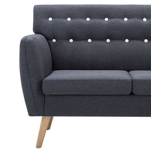 vidaXL 3-Seater Sofa Fabric 172x70x82 cm Dark Grey