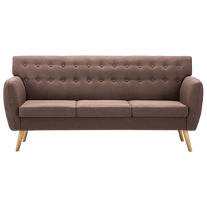 vidaXL 3-Seater Sofa Fabric 172x70x82 cm Brown