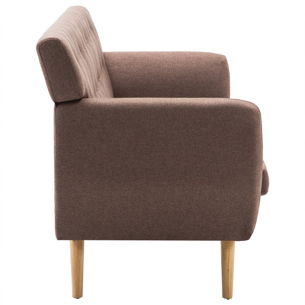 vidaXL 3-Seater Sofa Fabric 172x70x82 cm Brown