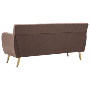 vidaXL 3-Seater Sofa Fabric 172x70x82 cm Brown