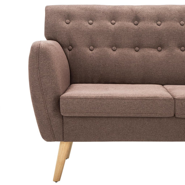 vidaXL 3-Seater Sofa Fabric 172x70x82 cm Brown